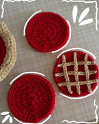 Apple pie coaster set