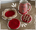 Apple pie coaster set