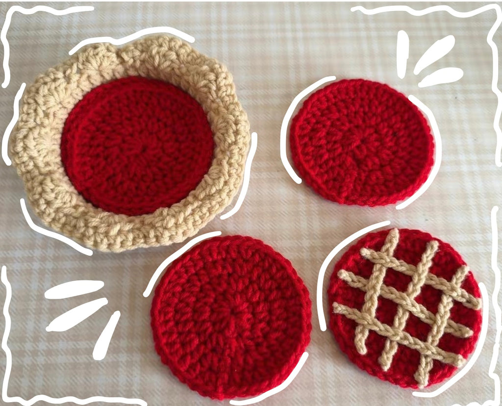 Apple pie coaster set