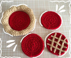 Apple pie coaster set