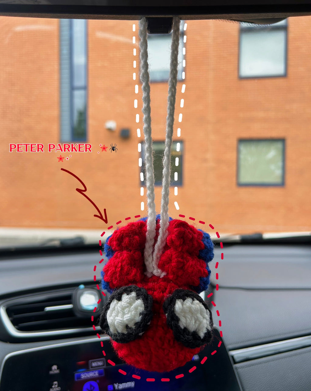Spiderman Car Hangers 🕸️๋࣭ ⭑