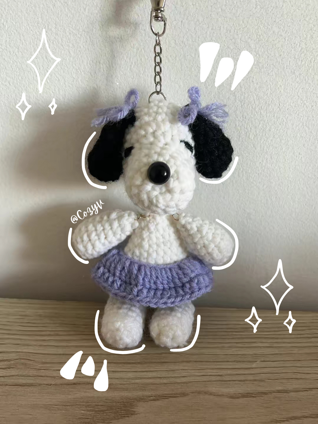 Dancing Snoopy keychains ⋆˚🐾˖°