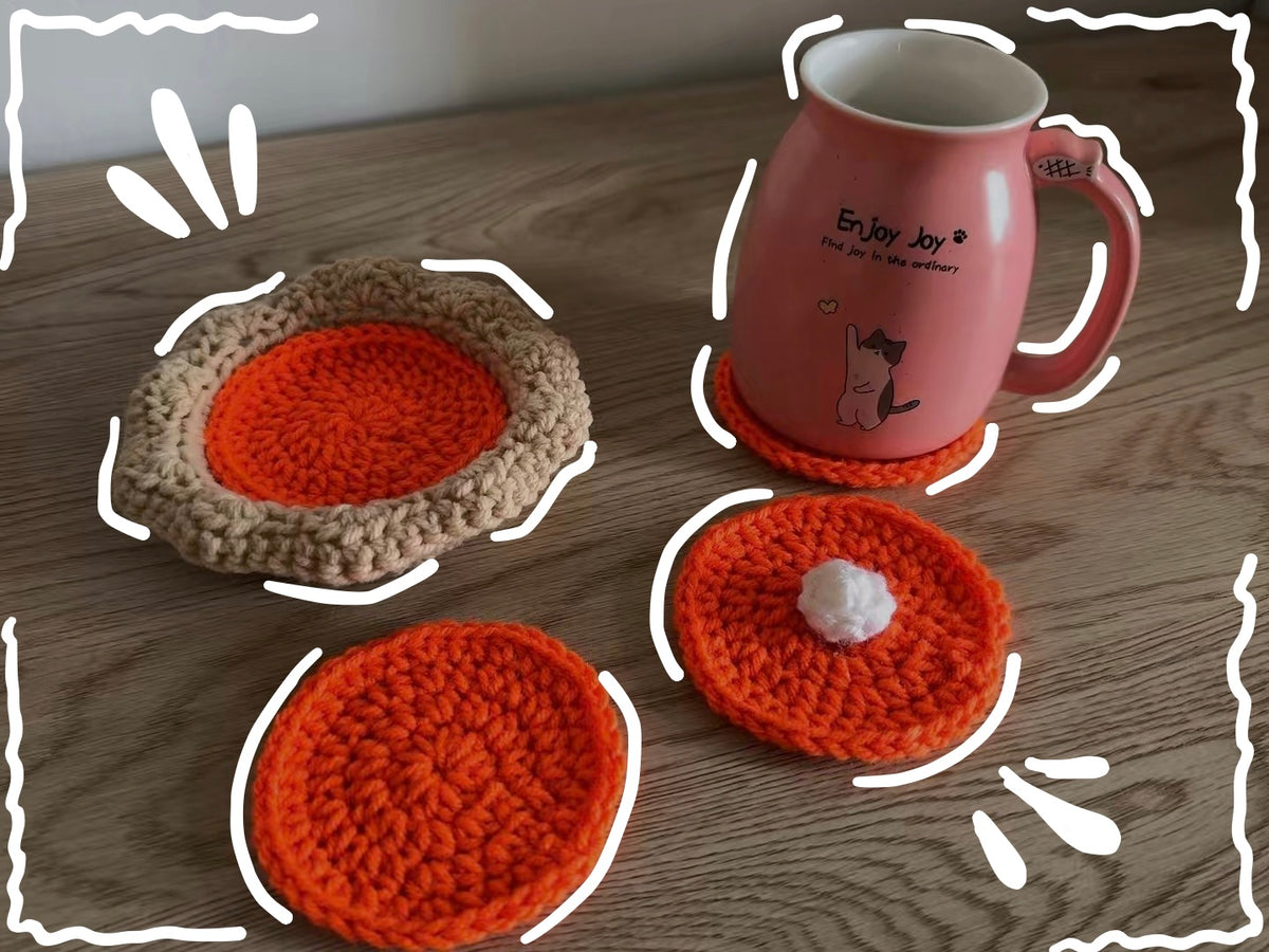 Pumpkin pie coaster set